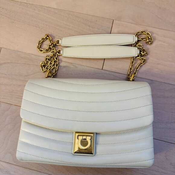 Ferragamo Gancio Quilted Leather Shoulder Bag - Picture 2 of 8